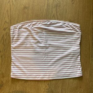 Pink Striped Tube Top